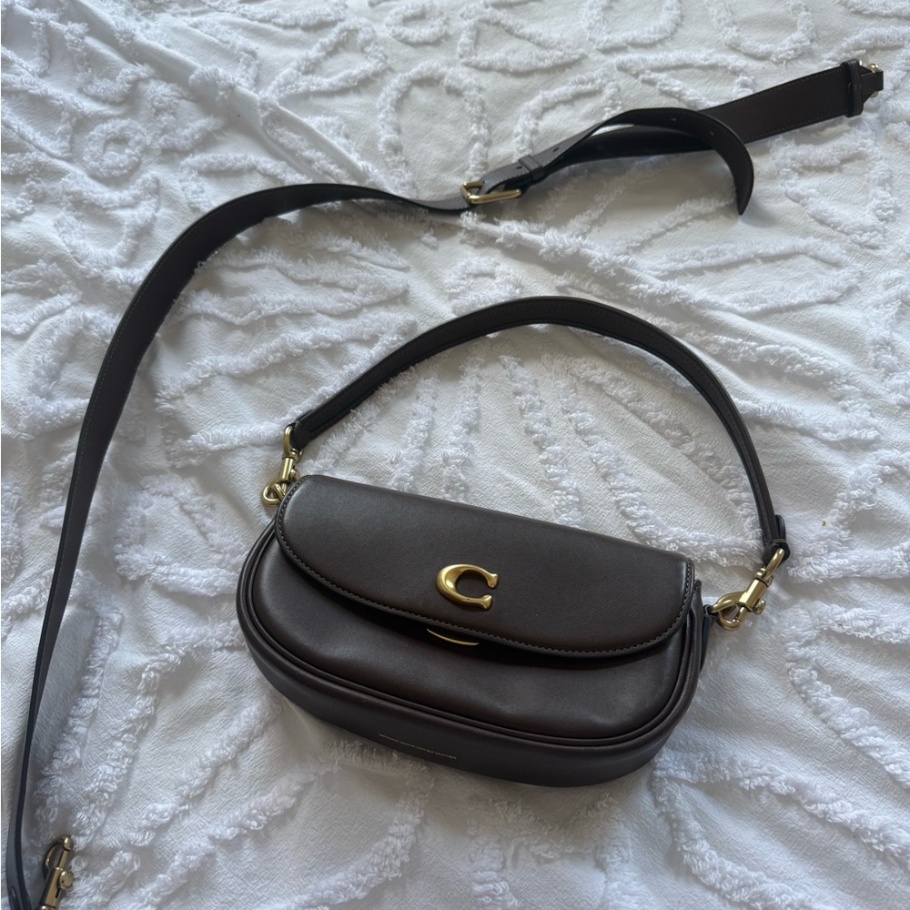 Coach Emmy Saddle Brown Leather Crossbody Bag